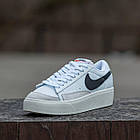 Жіночі кросівки Nike Blazer Low білі шкіряні Найк Блейзер весняні осінні, фото 3