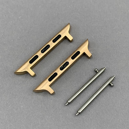 Кріплення для годинника Apple Watch 42 / 44 / 45 мм рожеве золото (2 шт) + спрингбар, фото 1