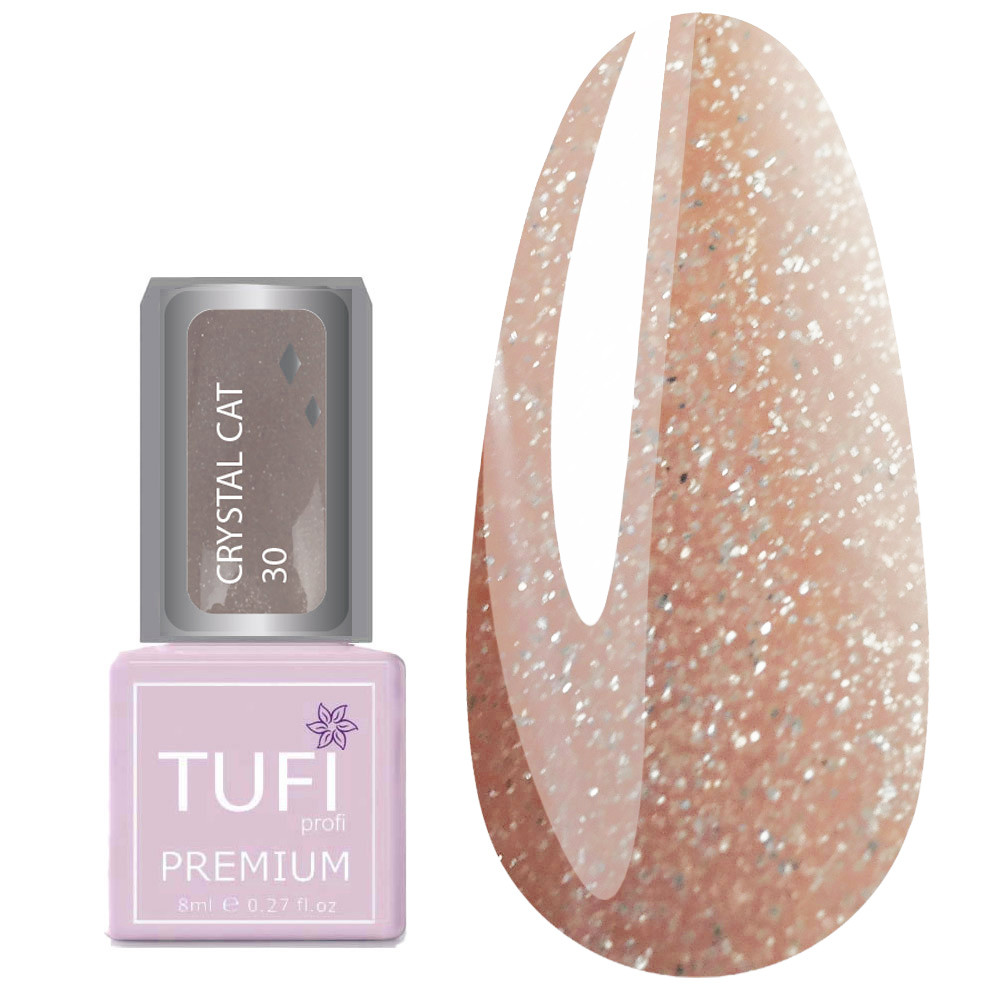 Гель-лак TUFI profi PREMIUM Crystal Cat 30 сердолік 8 мл, фото 1