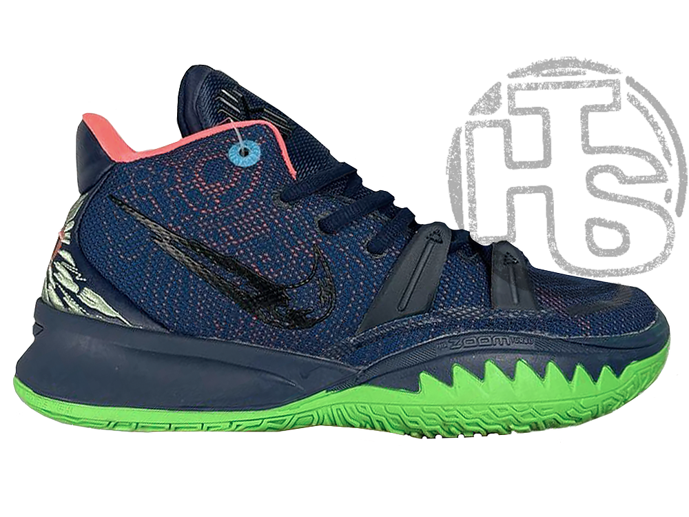 Чоловічі кросівки Nike Kyrie 7 Midnight Navy Neon Green Pink "Anime" CQ9326-401
