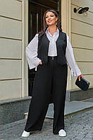 Костюм стильный брюки и жилетка, Женский костюм классический, костюм батал модный женский костюм брючный