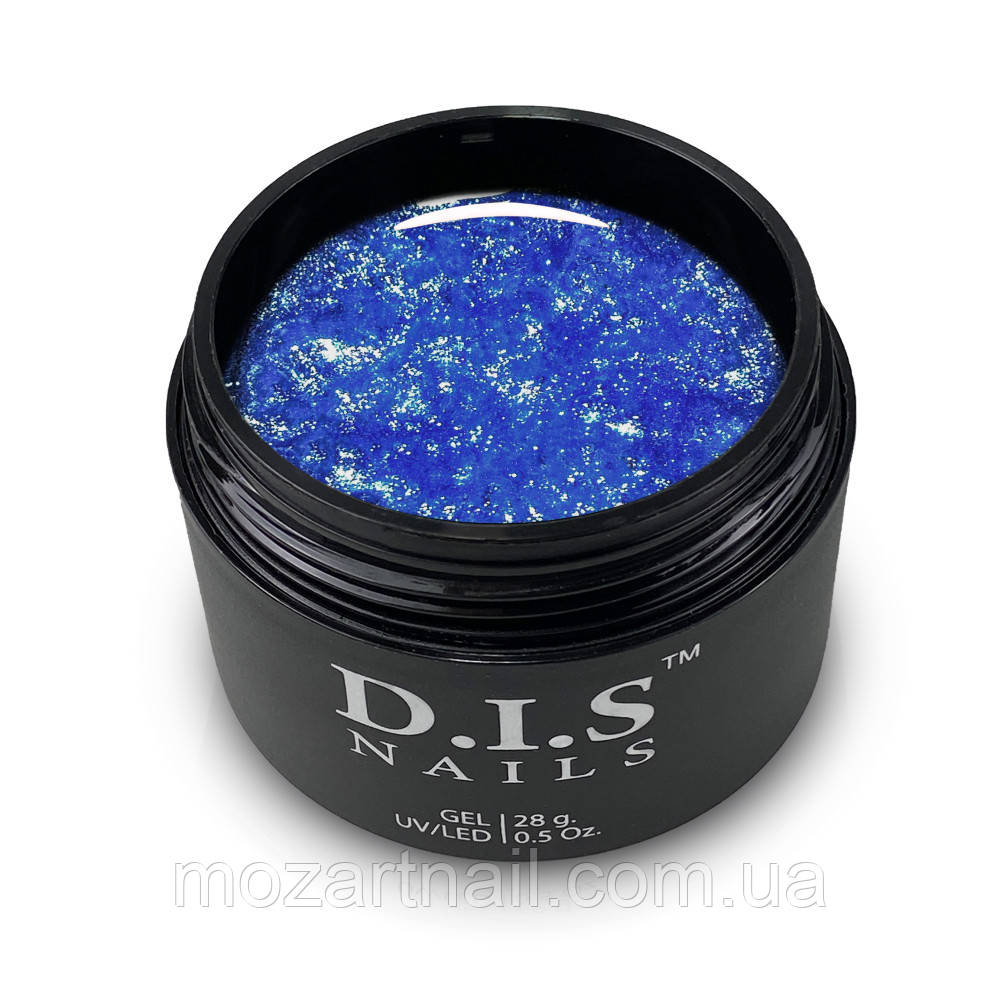 Гель D.I.S Nails Hard Electric & Shimmer (ультрамарин з шимером), 28g