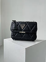 Женская сумка Guess Zippy Black (чёрная) красивая роскошная сумочка KIS17010 тренд