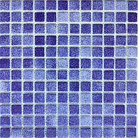 Мозаика АкваМо синяя Limited edition 11 31.7х31.7 стеклянная для ванны, душевой,кухни,хамама,бассейна