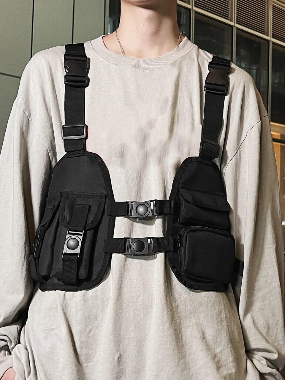 Нагрудна сумка 8005 TOYU BAG чорна, фото 1