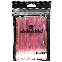 Велюровые апликаторы Designer 50 шт (розовый)