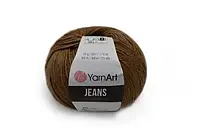Пряжа хлопковая Джинс (Jeans) 40 шоколад YarnArt (ЯрнАрт) 177A9