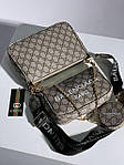 Жіноча сумка Gucci x Balenciaga Pochette Grey (сіра) крута стильна сумочка KIS09007 топ, фото 9