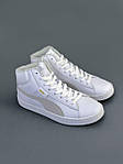 Чоловічі зимові кросівки Puma Corduroy Classic Mid White Winter Fur (білі) високі стильні кеди 7613 Пума топ, фото 6