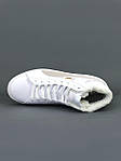 Чоловічі зимові кросівки Puma Corduroy Classic Mid White Winter Fur (білі) високі стильні кеди 7613 Пума топ, фото 2