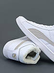 Чоловічі зимові кросівки Puma Corduroy Classic Mid White Winter Fur (білі) високі стильні кеди 7613 Пума топ, фото 9