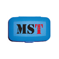 Таблетниця Блакитна на 5 відділень MST® Pill box, бокс для зберігання таблеток, контейнер для ліків