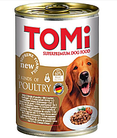 Влажный корм для собак TOMi три вида птицы 400 г 4003024001608