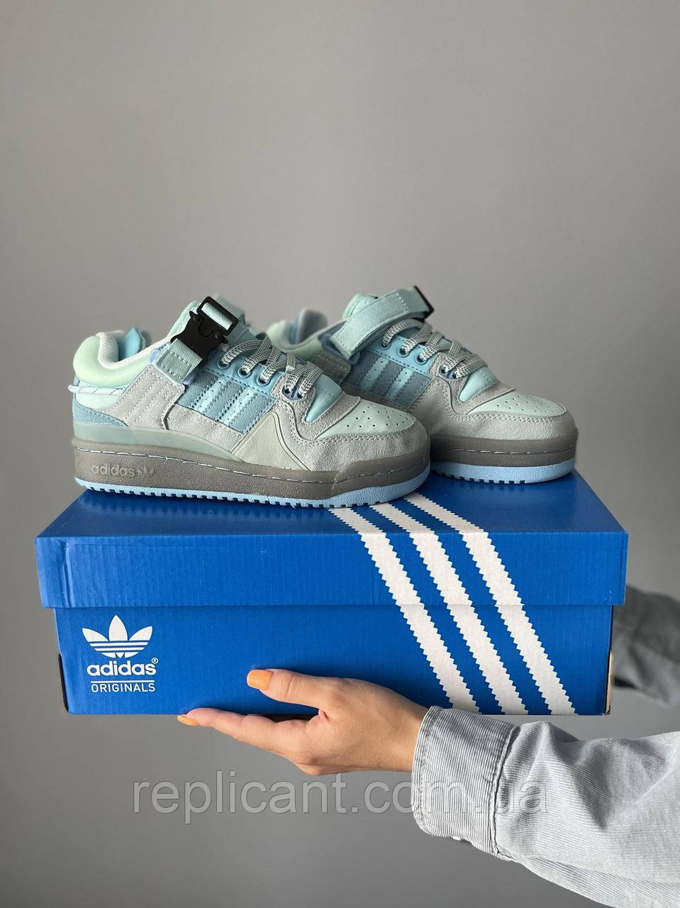 Кросівки Adidas Forum low Bad Bunny Blue, фото 1