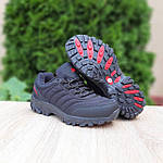 Чоловічі зимові кросівки Merrell Vibram (чорні з червоним) модні низькі кросівки 3910 Мерелл топ, фото 10