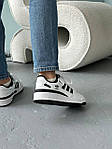 Чоловічі кросівки Adidas Forum Low White/Black (біло-чорні) стильні кроси A00106 Адідас топ, фото 8