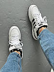Чоловічі кросівки Adidas Forum Low White/Black (біло-чорні) стильні кроси A00106 Адідас топ, фото 7