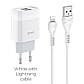 Зарядний пристрій Hoco 2USB + кабель Lightning C73A White, фото 2