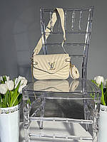 Женская сумка Vuitton New Wave Multi Pochette Beige (светло-бежевая) изящная вместительная сумка torba0088 топ