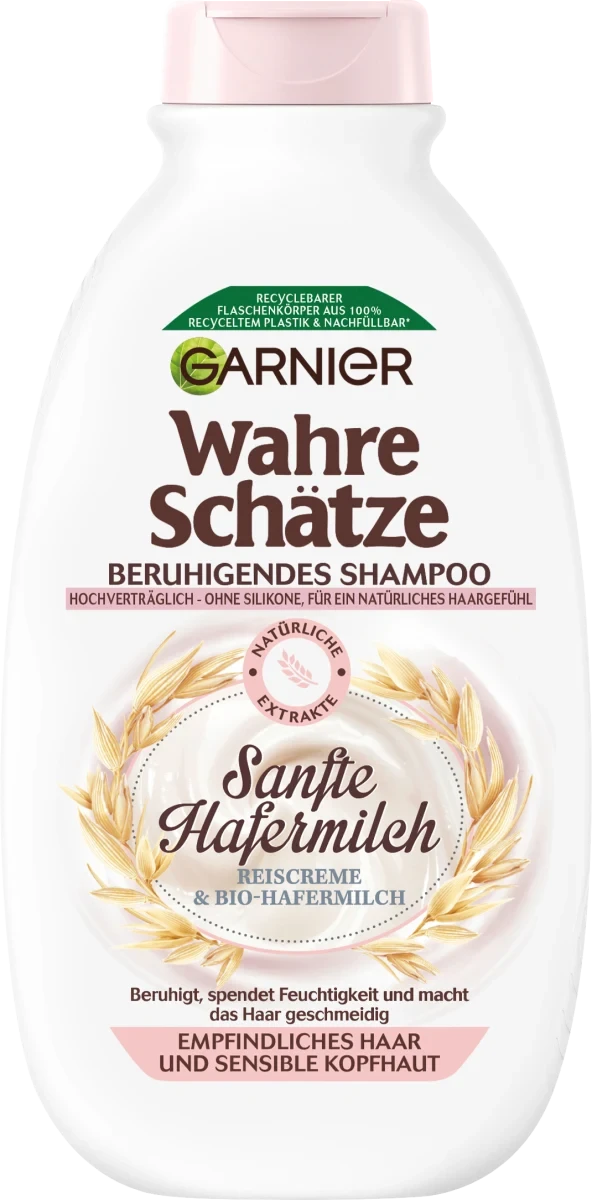 Шампунь для волос GARNIER Wahre Schätze Hafermilch, 300 мл.