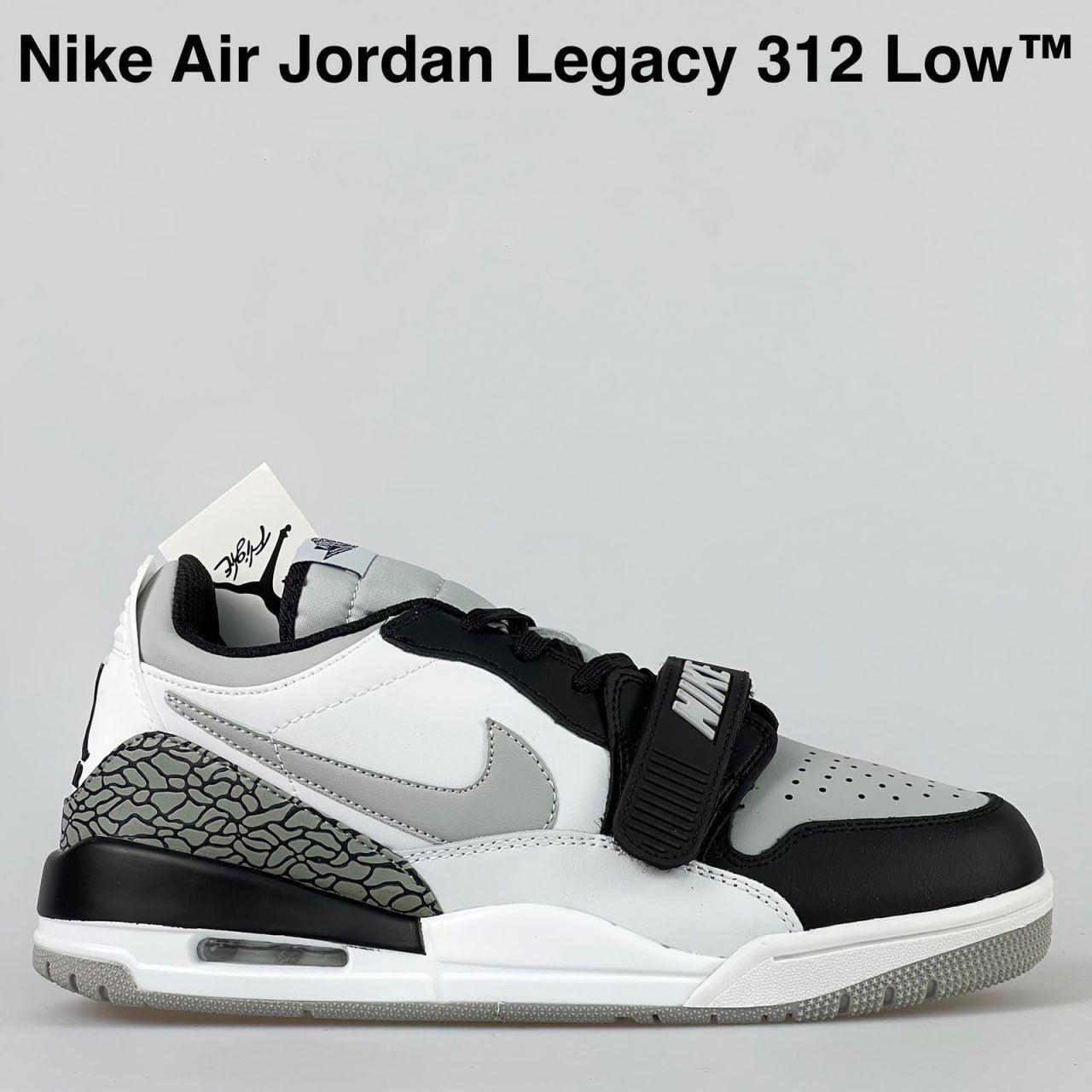 Чоловічі кросівки Nike Jordan Legacy 312 Low (білі з чорним/сірим) стильні кроси 12010 Найк топ, фото 1