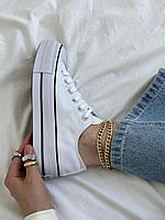Женские кроссовки Converse  All Star Low Platform White кросівки Converse унісекс