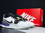 Чоловічі кросівки Nike Jordan Legacy 312 Low (білі з чорним/фіолетовим) стильні 12013 Найк топ, фото 3