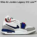 Чоловічі кросівки Nike Jordan Legacy 312 Low (білі із сірим/синім) стильні кроси 12014 Найк топ, фото 6