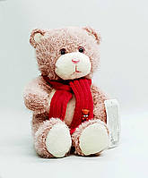 Мягкая игрушка Yi wu jiayu Мишка розовый с шарфиком m14080