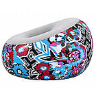 Надувне велюрове крісло-груша 112х112х66 см Bestway 75111 Кольорове Крісло для дому та тераси, фото 3