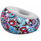 Надувне велюрове крісло-груша 112х112х66 см Bestway 75111 Кольорове Крісло для дому та тераси, фото 8