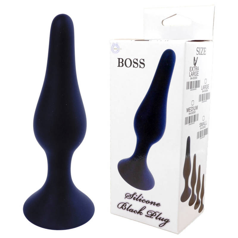 Анальная пробка Boss Silicone Plug Black - Small