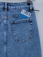 Наймодніша джинсова спідниця максі олівець з розрізом та бахромою, фото 6
