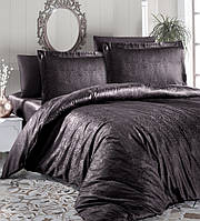 Комплект постельного белья First Сhoice Jacquard Satin Dark Series Athena Brown хлопок 220*200 см коричневый