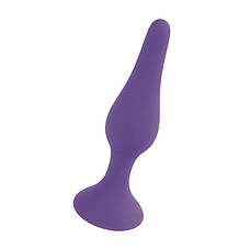 Анальная пробка Boss Silicone Purple Plug - Large, фото 2