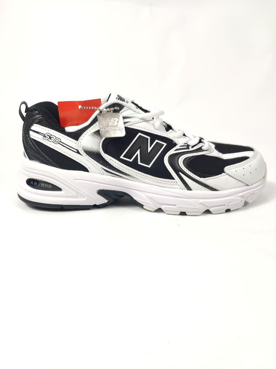 Чоловічі демісезонні кросівки New Balance 530 (біло-чорні) стильні спортивні стильні кроси D423 НБ топ, фото 1