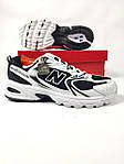 Чоловічі демісезонні кросівки New Balance 530 (біло-чорні) стильні спортивні стильні кроси D423 НБ топ, фото 3