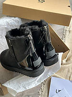 Жіночі черевики UGG Mini ZIP Black уги зимові