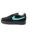 Чоловічі кросівки Nike Air Force 1 Low Tiffany & Co (чорні) низькі стильні кросівки D479 Найк топ, фото 7