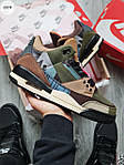 Чоловічі кросівки Nike Air Jordan 3 Como (зелені з коричневим) повсякденні кроси 1272TP Найк топ, фото 3