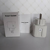 Умная WiFi розетка 20А с счетчиком электроэнергии, серая / Розетка Smart Plug з енергометром