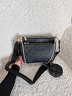 Женская сумка Louis Vuitton Multi Pochette Black (черная) красивая модная стильная сумка AS270 тренд