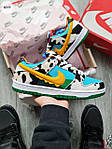 Чоловічі кросівки Nike SB Dunk Low Ben & Jerry's Chunky Dunky (сині) демісезонні кроси 1276TP Найк топ, фото 7