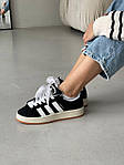 Чоловічі кросівки Adidas CAMPUS OOS Black Premium (білі з чорним) стильні кроси A00125 Адідас топ, фото 8