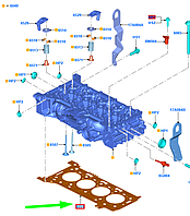 Прокладка головки блока цилиндров (ГБЦ) 2.0D з2016р 3міт V.REINZ   HG9Q 6051 CA  Ford Transit 2014-2023