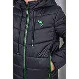 Куртка дитяча для хлопчика демісезонна чорна Pleses, розміри 128-146, фото 2