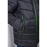 Куртка дитяча для хлопчика демісезонна чорна Pleses, розміри 128-146, фото 3