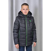 Куртка детская для мальчика демисезонная черная Pleses, размеры 128-146