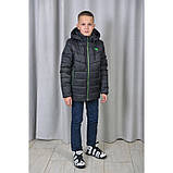 Куртка дитяча для хлопчика демісезонна чорна Pleses, розміри 128-146, фото 7