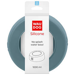 Collar (Коллар) Waudog Silicone миска-непроливайка 1 л (рожевий/блакитний/жовтий/сірий) сірий